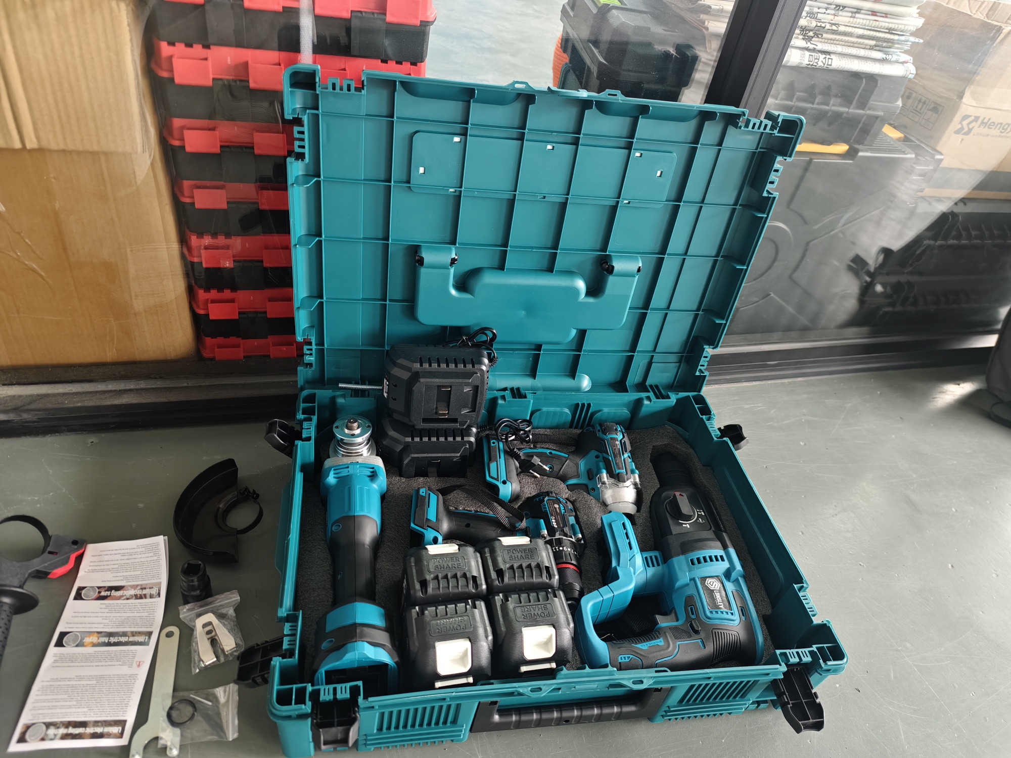 LONSLEY 21V four-tool brushless kit with carrying case